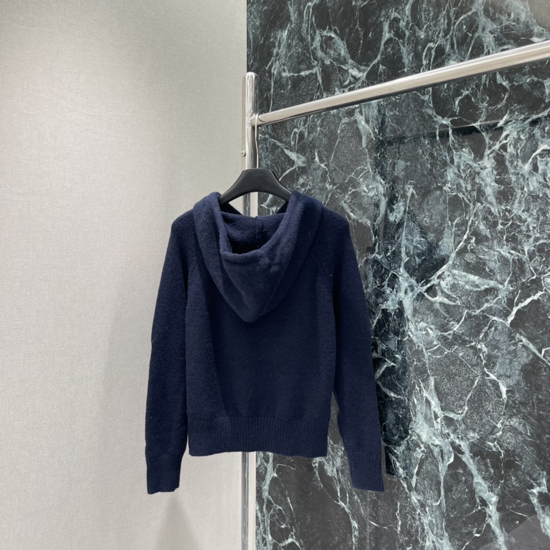 CE 25秋冬新款 凯旋门图案连帽针织衫 正面有撞色品牌图案标识品牌辨识度超高 秋冬穿超舒服!连帽设计休