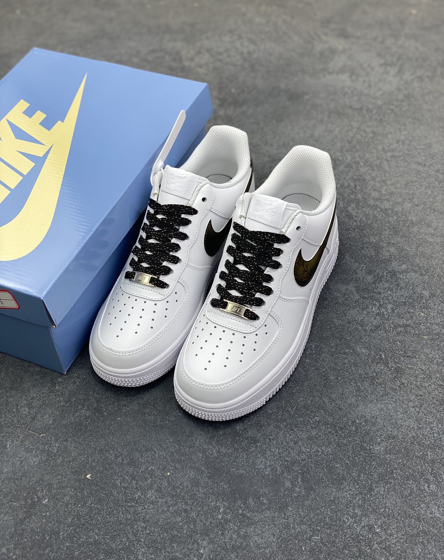 图片[8]-Nike Air Force 1 Low’07 白金裂纹 空军一号低帮休闲板鞋 定制皮料 原厂3D打印 定制鞋盒 原楦原纸板 纯正空军版型 内置全掌气垫 货号：ZH0316-147 尺码：36 36.5 37.5 38 38.5 39 40 40.5 41 42 42.5 43 44 44.5 45-选品中心