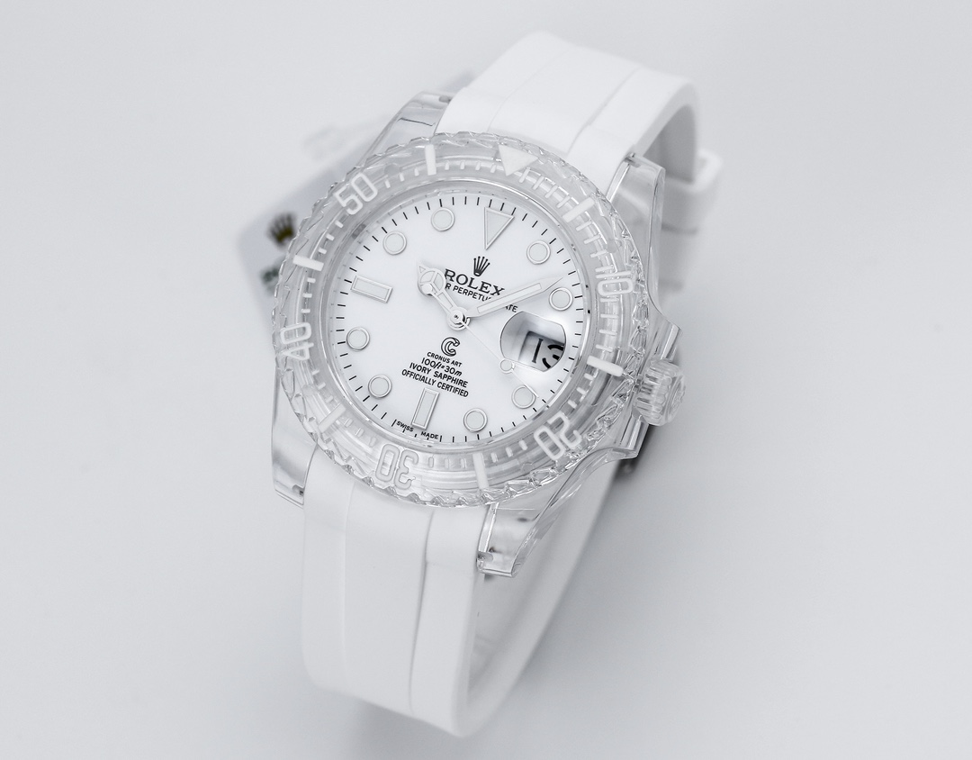 Rolex Datejust white case / bezel / dial / strap 36mm Men's Automatic