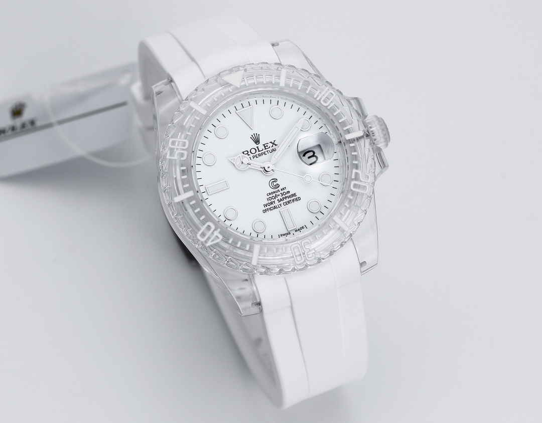 Rolex Datejust white case / bezel / dial / strap 36mm Men's Automatic