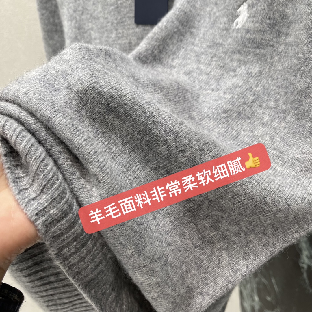 拉夫 25秋冬新款 圆领套头毛衣 左胸经典小马刺绣 品牌感满满 宽松版型，适合多种身材。粉色温柔复古 随