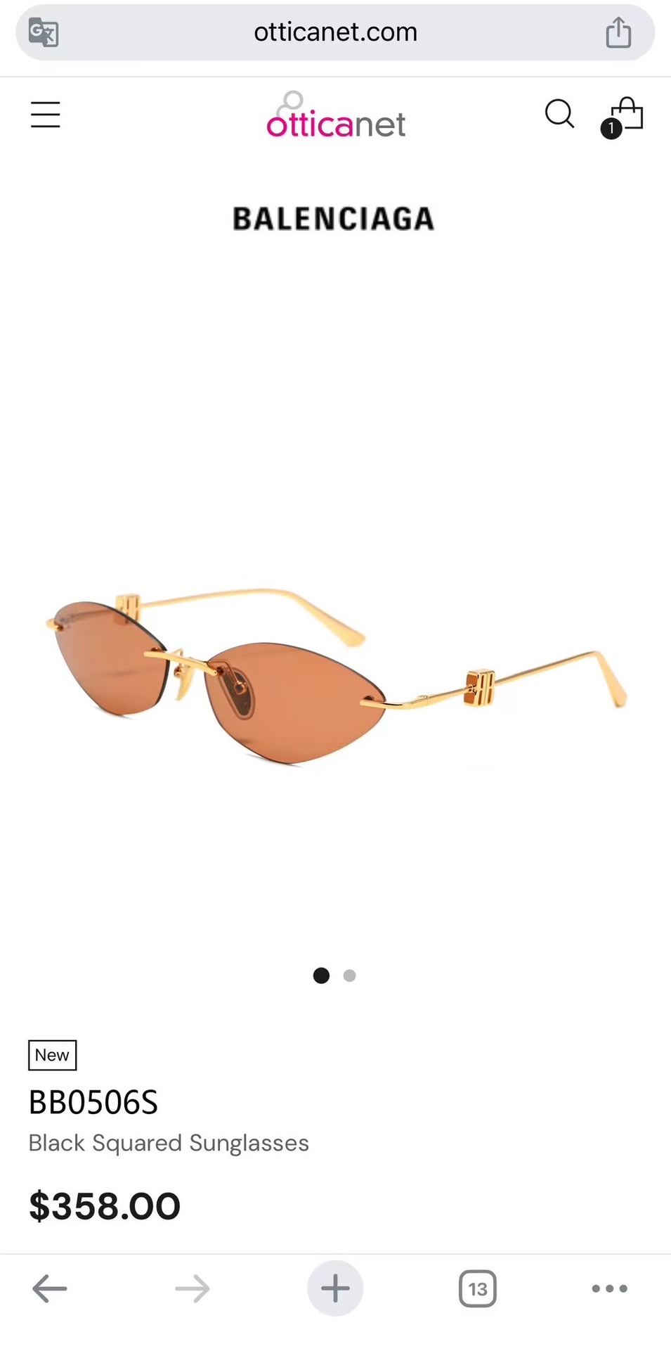 ‼️ 官网图 BALENCIAG*巴黎*世家⚜️⚜️⚜️MODEL：BB 0506S⚜️⚜️⚜️SIZE