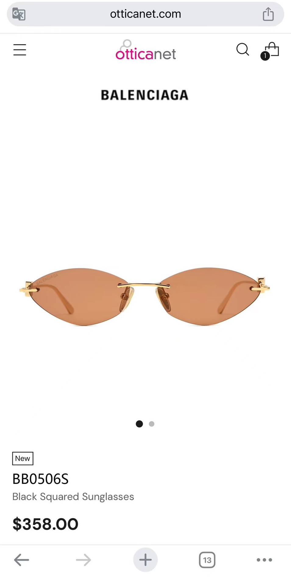 ‼️ 官网图 BALENCIAG*巴黎*世家⚜️⚜️⚜️MODEL：BB 0506S⚜️⚜️⚜️SIZE