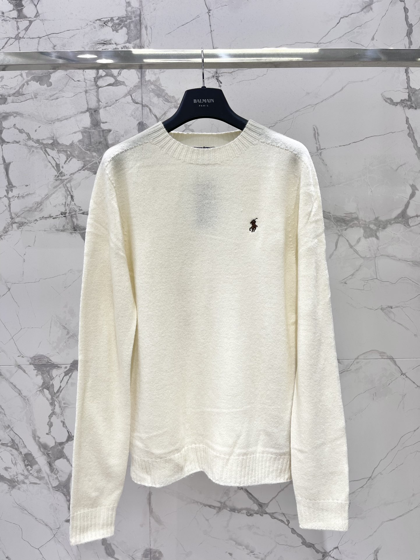 Polo Ralph Lauren Embroidered Pony Crewneck Knit Top – Classic & Stylish