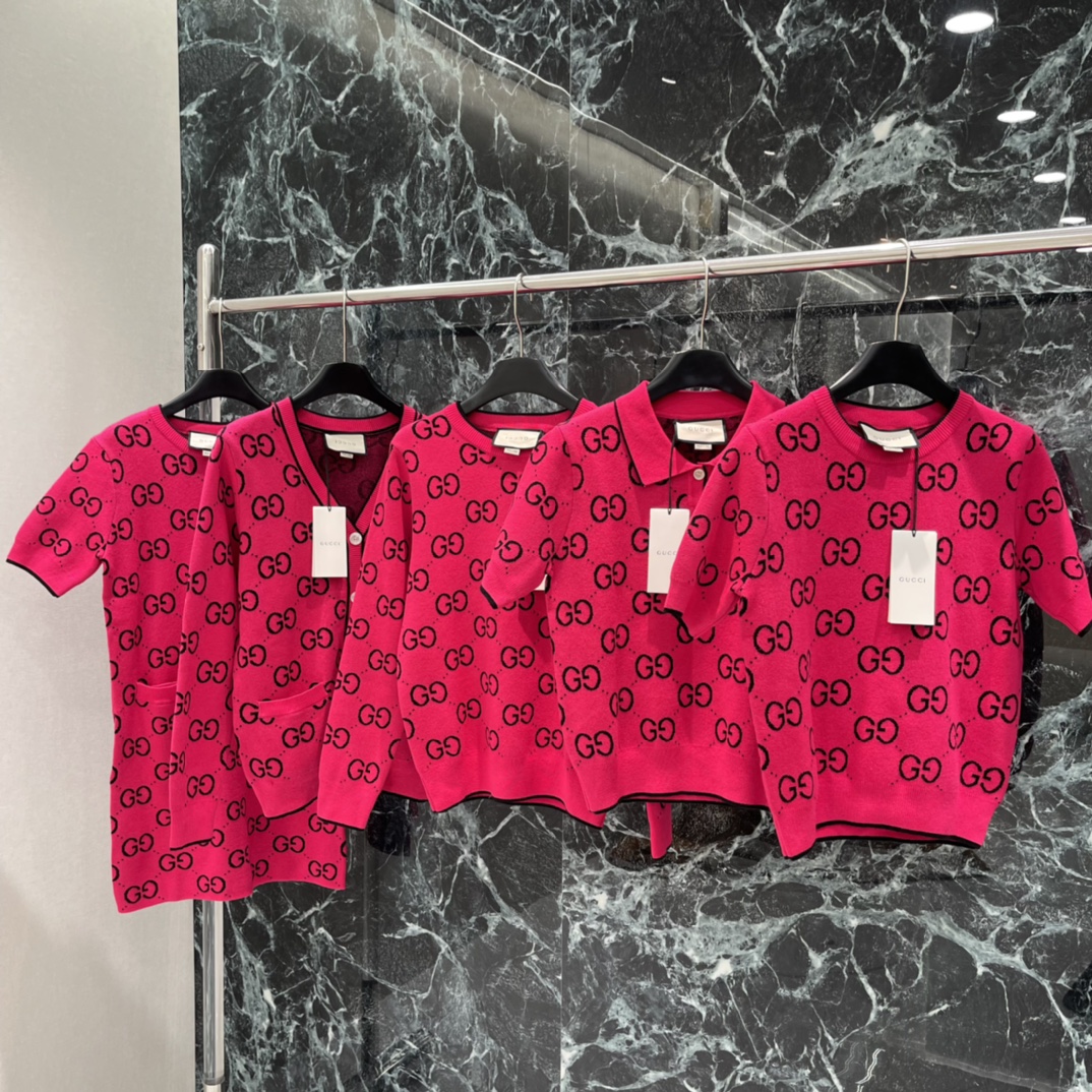 G家 25秋冬新款 提花圆领针织长袖 经典双G提花➕撞色设计，复古优雅，时尚感满满!圆领简约百搭，短袖剪