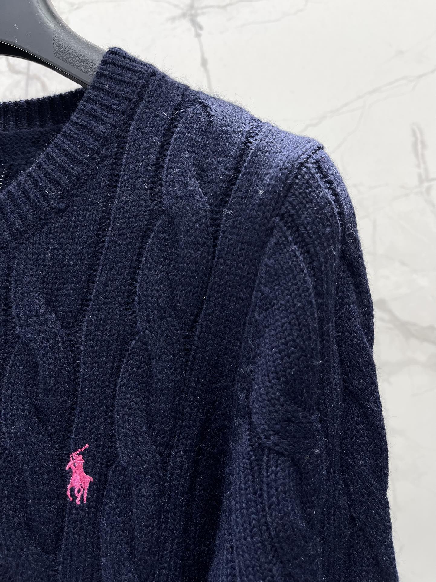 Ralph Lauren Cable-Knit Wool Cardigan Sweater, Embroidered, Retro Style 5 i1763289143 236 3