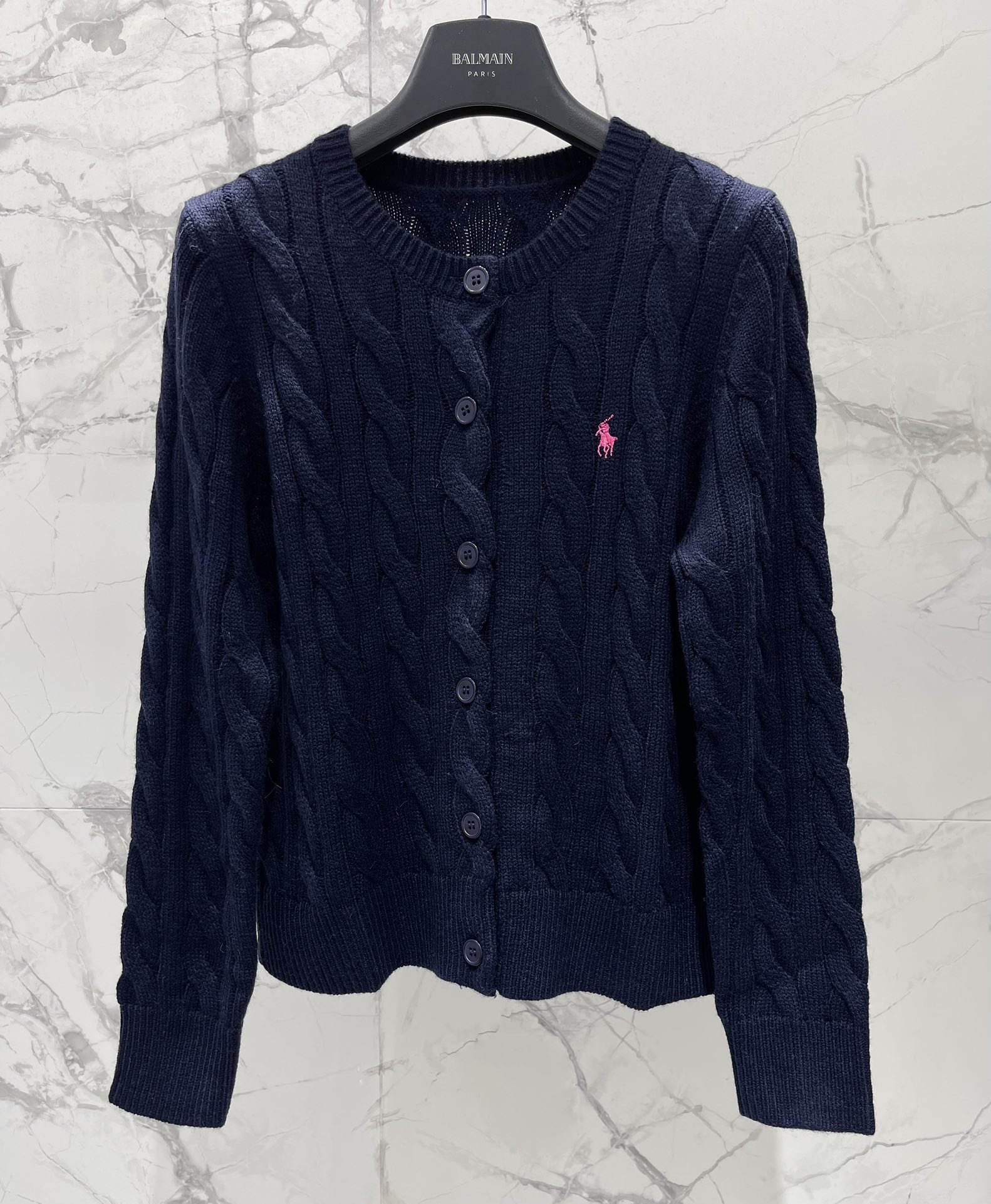 Ralph Lauren Cable-Knit Wool Cardigan Sweater, Embroidered, Retro Style 3 i1763289143 9434 1