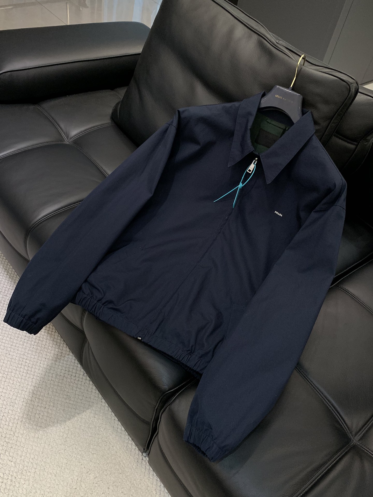 ，PRADA 普拉达 FW25 经典哈林顿英伦风绅士棉质夹克外套 原版两件4w购入开发 面料色样定制一个