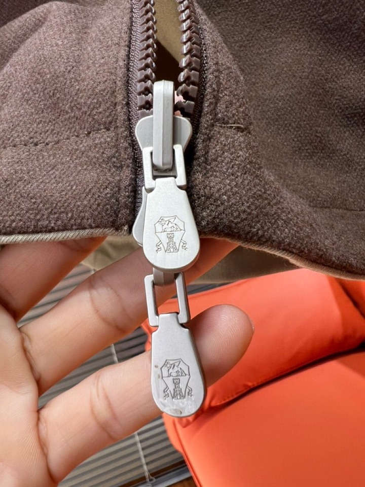 Brunello Cucinelli BC 2025ss 秋冬新品男士针织羊毛双面连帽夹克外套，高奢内敛