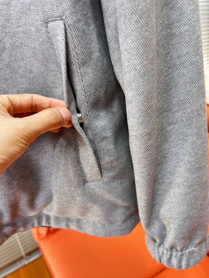 Brunello Cucinelli BC 2025ss 秋冬新品男士针织羊毛双面连帽夹克外套，高奢内敛