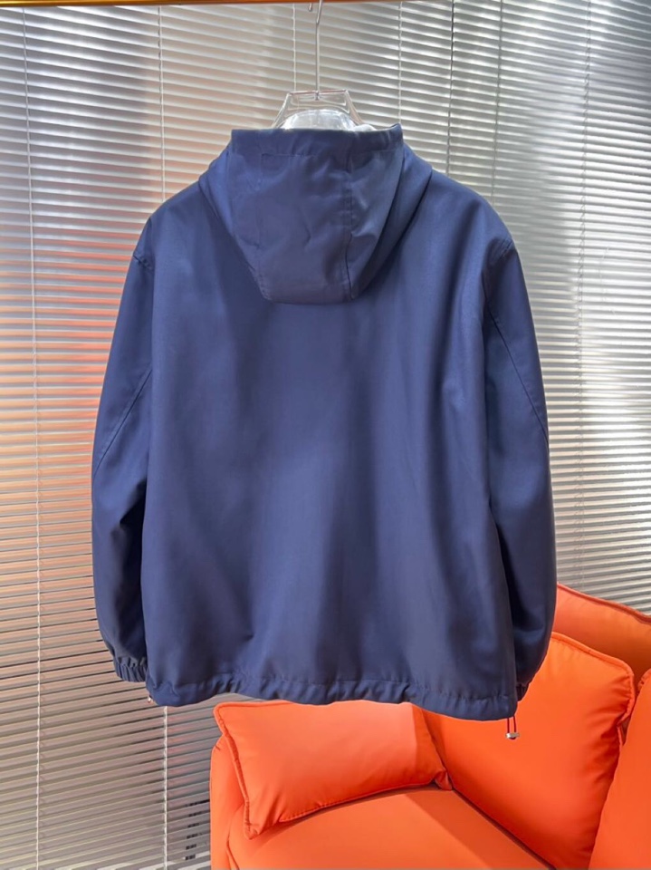 Brunello Cucinelli BC 2025ss 秋冬新品男士针织羊毛双面连帽夹克外套，高奢内敛