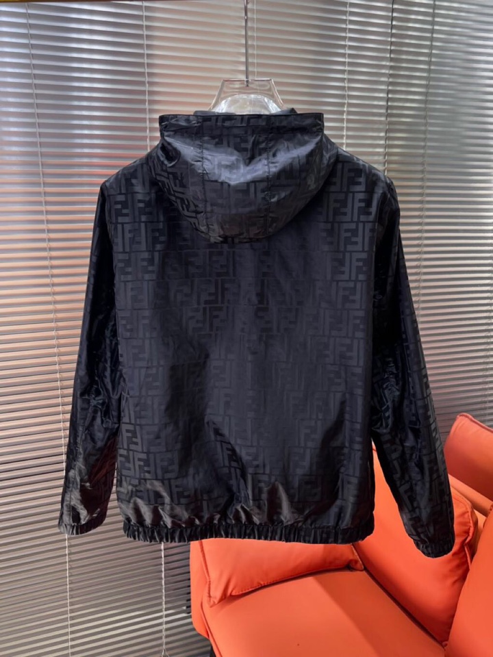 FENDI 芬迪新款原单男士双面穿连帽夹克外套 ✨渠道特供 高端货✨简约经典大爆款 原版聚酯纤维创新科技