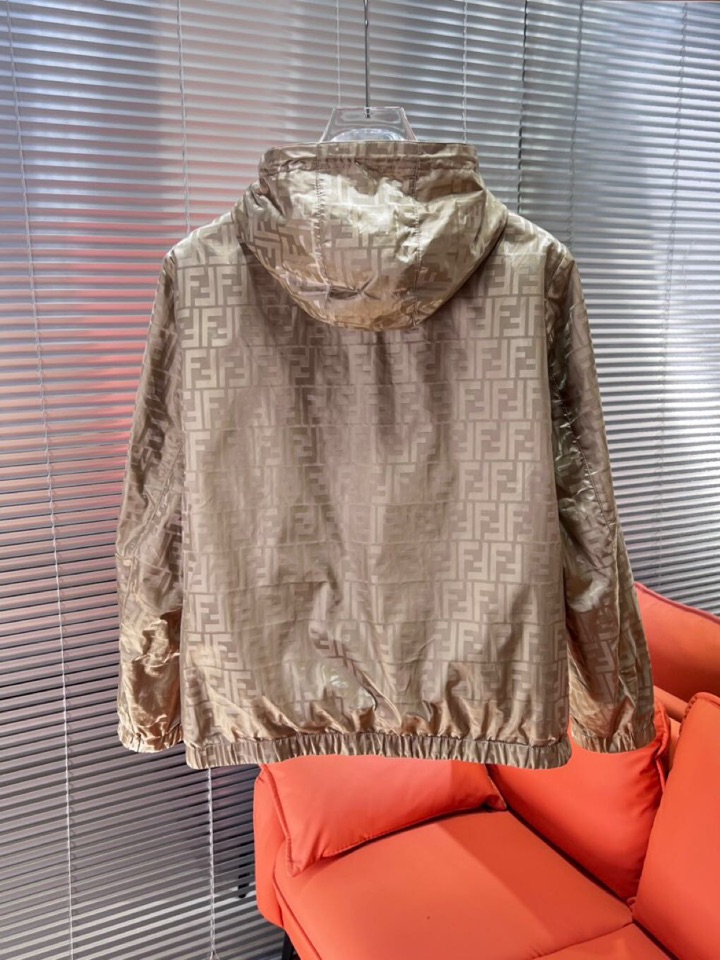 FENDI 芬迪新款原单男士双面穿连帽夹克外套 ✨渠道特供 高端货✨简约经典大爆款 原版聚酯纤维创新科技