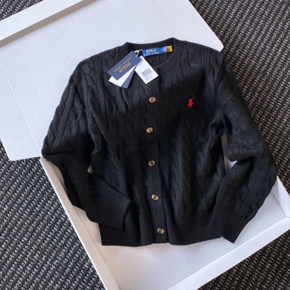 拉夫劳伦 🌺女款🌺 25官网秋冬季最新款立体扭花开衫毛衣，同步在售爆款！特供羊毛混纺面料.手感舒适.可直