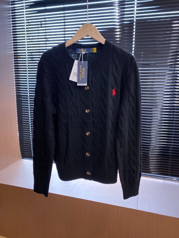 拉夫劳伦 🌺女款🌺 25官网秋冬季最新款立体扭花开衫毛衣，同步在售爆款！特供羊毛混纺面料.手感舒适.可直