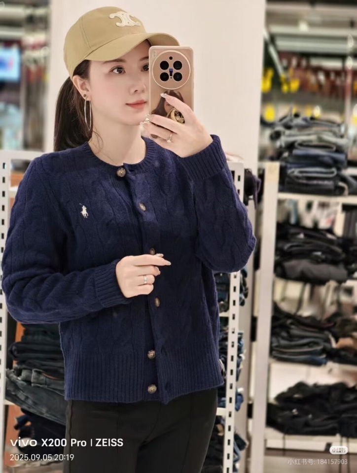 拉夫劳伦 🌺女款🌺 25官网秋冬季最新款立体扭花开衫毛衣，同步在售爆款！特供羊毛混纺面料.手感舒适.可直