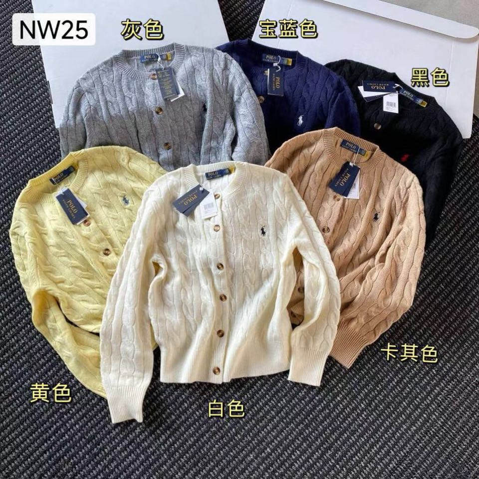 拉夫劳伦 🌺女款🌺 25官网秋冬季最新款立体扭花开衫毛衣，同步在售爆款！特供羊毛混纺面料.手感舒适.可直