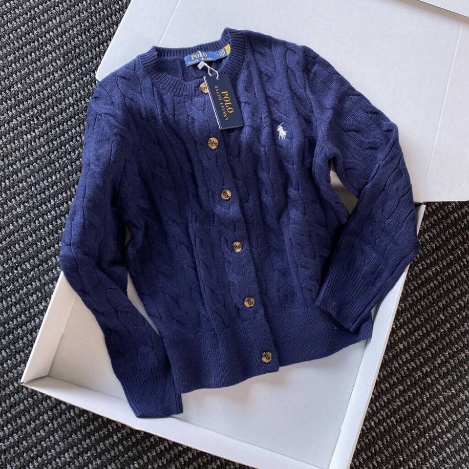 拉夫劳伦 🌺女款🌺 25官网秋冬季最新款立体扭花开衫毛衣，同步在售爆款！特供羊毛混纺面料.手感舒适.可直