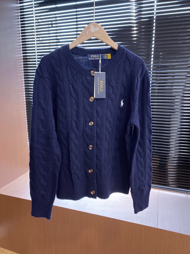 拉夫劳伦 🌺女款🌺 25官网秋冬季最新款立体扭花开衫毛衣，同步在售爆款！特供羊毛混纺面料.手感舒适.可直