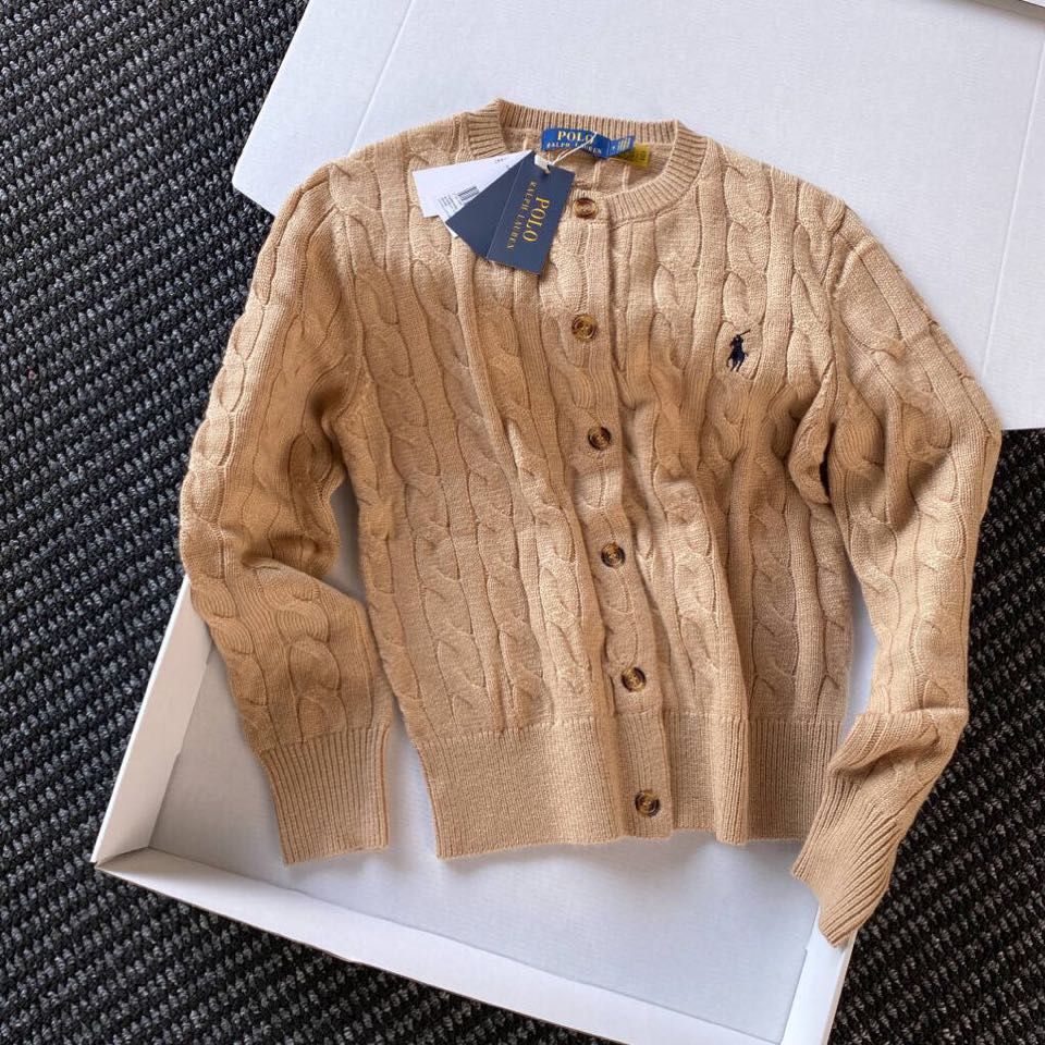 拉夫劳伦 🌺女款🌺 25官网秋冬季最新款立体扭花开衫毛衣，同步在售爆款！特供羊毛混纺面料.手感舒适.可直