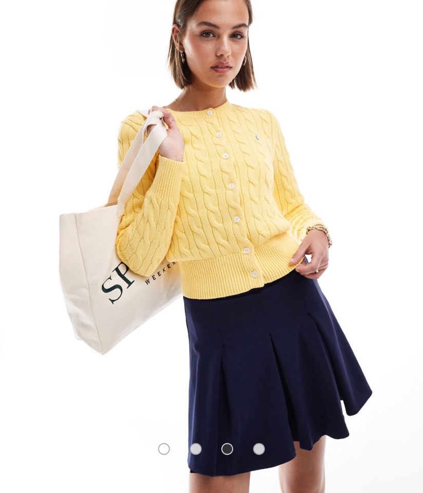 拉夫劳伦 🌺女款🌺 25官网秋冬季最新款立体扭花开衫毛衣，同步在售爆款！特供羊毛混纺面料.手感舒适.可直