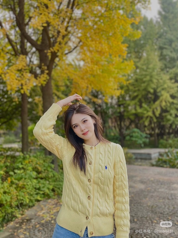 拉夫劳伦 🌺女款🌺 25官网秋冬季最新款立体扭花开衫毛衣，同步在售爆款！特供羊毛混纺面料.手感舒适.可直