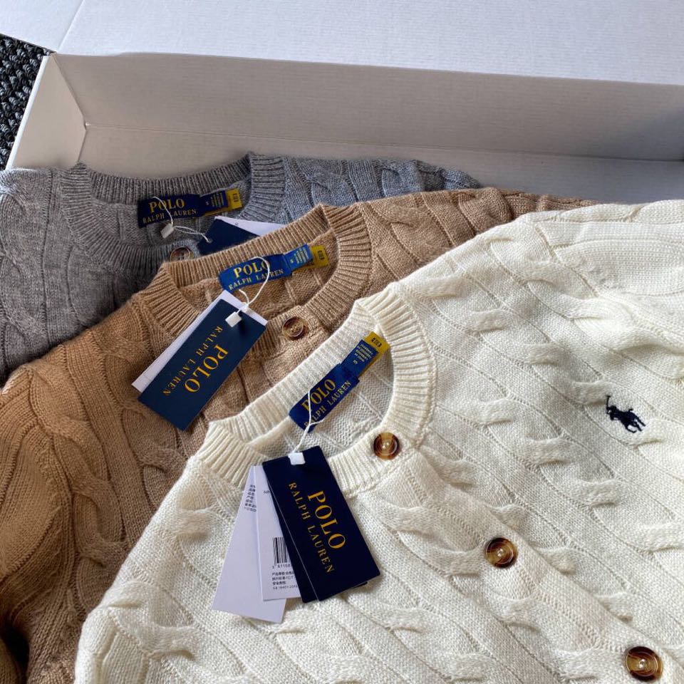 拉夫劳伦 🌺女款🌺 25官网秋冬季最新款立体扭花开衫毛衣，同步在售爆款！特供羊毛混纺面料.手感舒适.可直