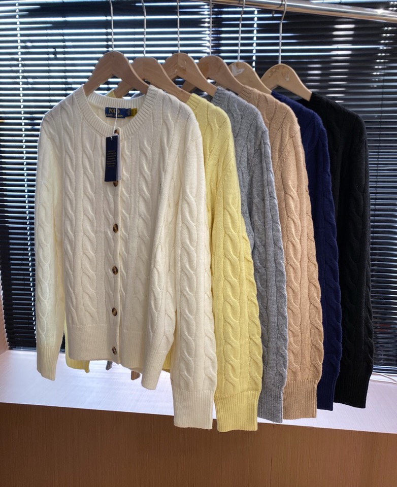 拉夫劳伦 🌺女款🌺 25官网秋冬季最新款立体扭花开衫毛衣，同步在售爆款！特供羊毛混纺面料.手感舒适.可直