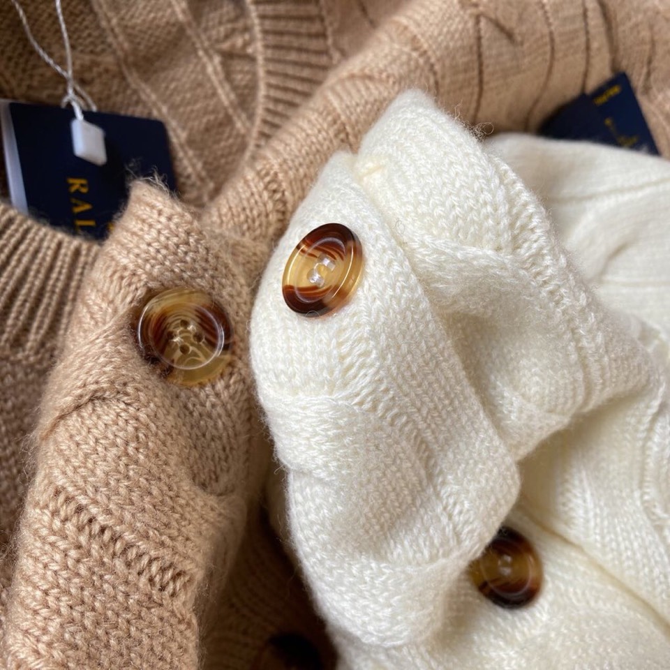 拉夫劳伦 🌺女款🌺 25官网秋冬季最新款立体扭花开衫毛衣，同步在售爆款！特供羊毛混纺面料.手感舒适.可直