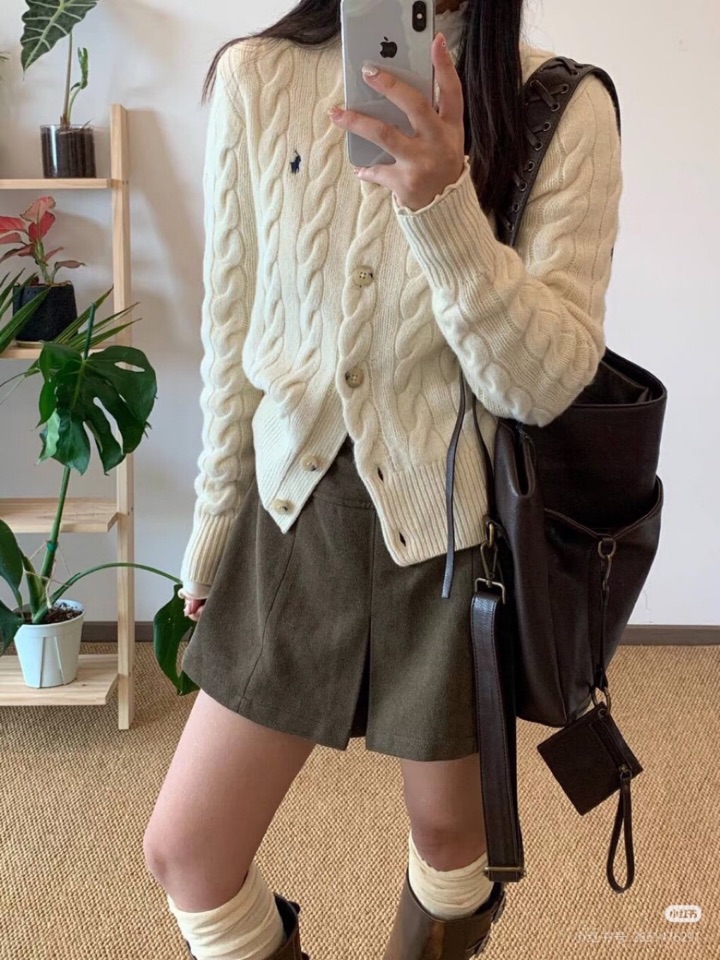 拉夫劳伦 🌺女款🌺 25官网秋冬季最新款立体扭花开衫毛衣，同步在售爆款！特供羊毛混纺面料.手感舒适.可直