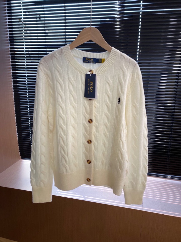 拉夫劳伦 🌺女款🌺 25官网秋冬季最新款立体扭花开衫毛衣，同步在售爆款！特供羊毛混纺面料.手感舒适.可直