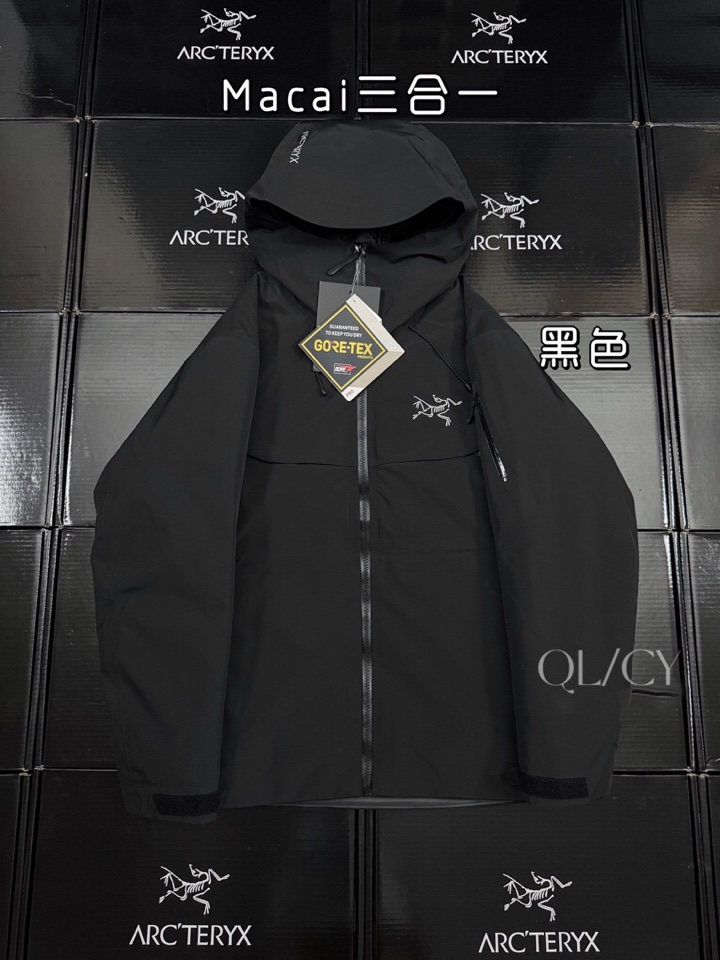 (Arcteryx）始祖鸟男女同款情侣款羽绒服，Macai Jacket买菜三合一羽绒服情侣款买菜可拆卸