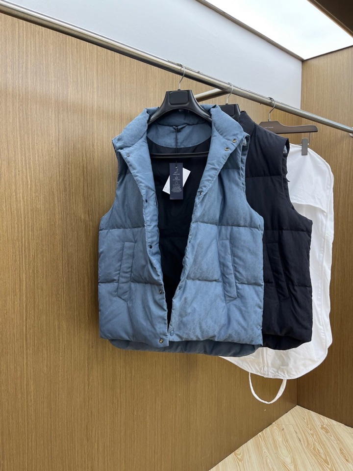 Dior 迪奥25FW新款印花羽绒马甲，男女同款情侣款，面料采用科技提花技术：在面料上应用激光提花技术，