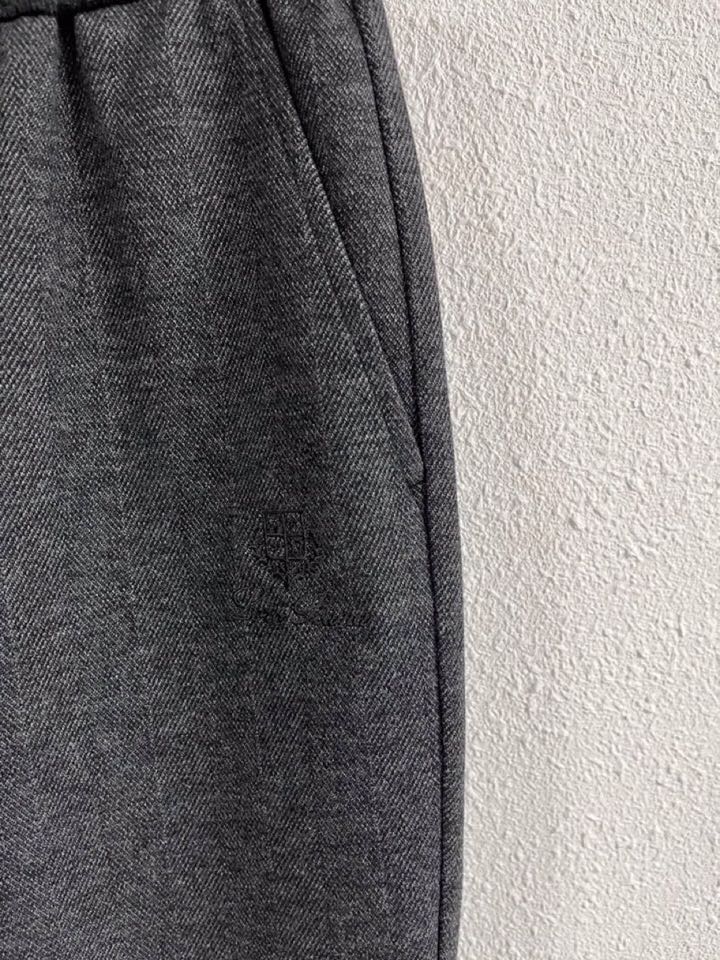 Loro Piana 诺悠翩雅lP🆕 秋冬 全品相订单，保暖有型 羊毛呢混纺松紧腰直脚休闲裤 经典百搭 