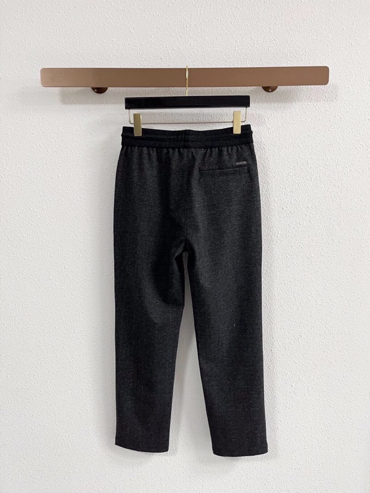 Loro Piana 诺悠翩雅lP🆕 秋冬 全品相订单，保暖有型 羊毛呢混纺松紧腰直脚休闲裤 经典百搭 