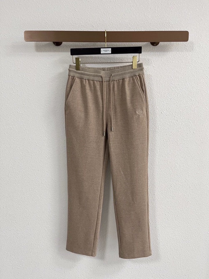 Loro Piana 诺悠翩雅lP🆕 秋冬 全品相订单，保暖有型 羊毛呢混纺松紧腰直脚休闲裤 经典百搭 