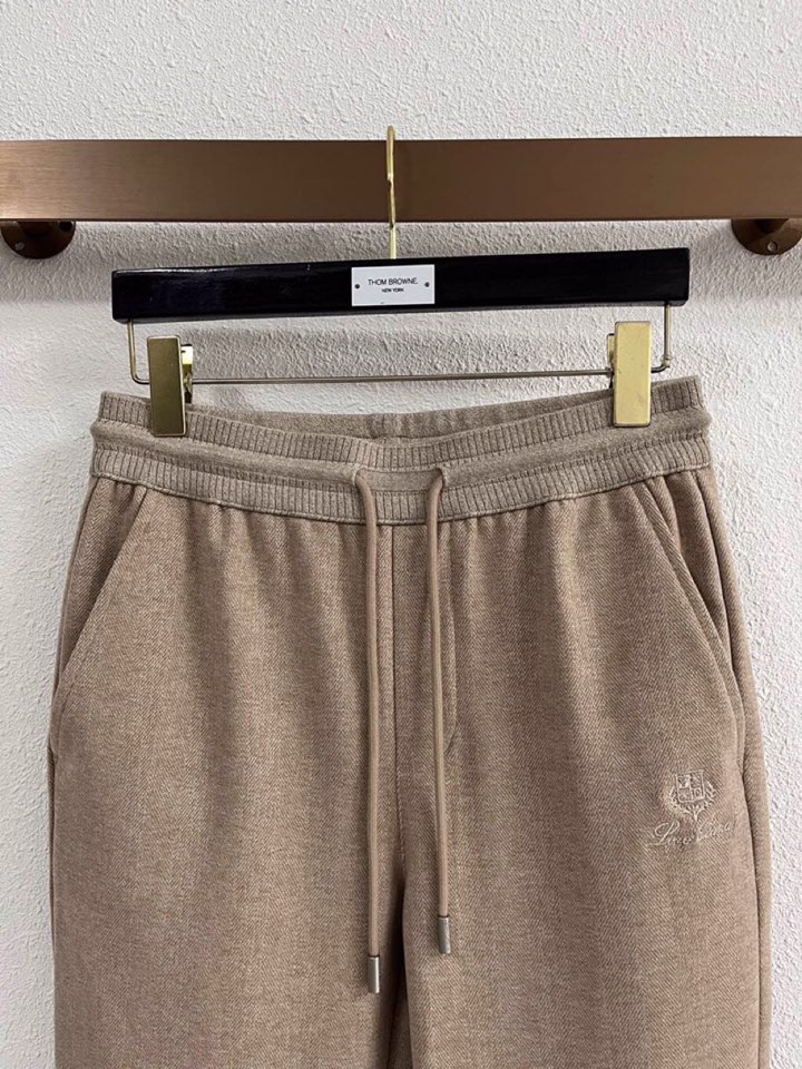 Loro Piana 诺悠翩雅lP🆕 秋冬 全品相订单，保暖有型 羊毛呢混纺松紧腰直脚休闲裤 经典百搭 