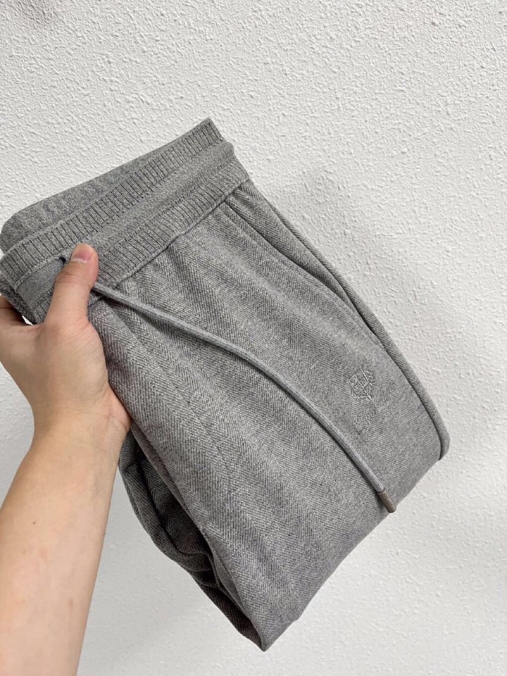 Loro Piana 诺悠翩雅lP🆕 秋冬 全品相订单，保暖有型 羊毛呢混纺松紧腰直脚休闲裤 经典百搭 