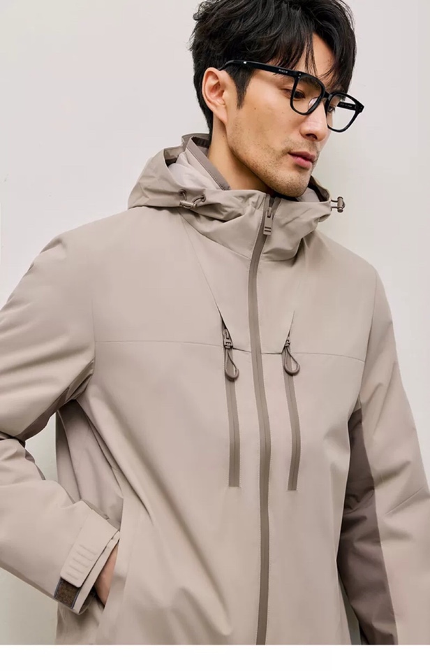 Ermenegildo Zegna 杰尼亚2025秋冬新款爆款连帽羽绒服；二色齐发；新国标90白鸭绒；轻