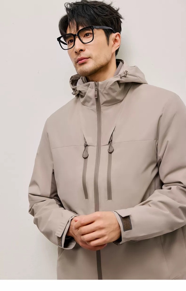 Ermenegildo Zegna 杰尼亚2025秋冬新款爆款连帽羽绒服；二色齐发；新国标90白鸭绒；轻