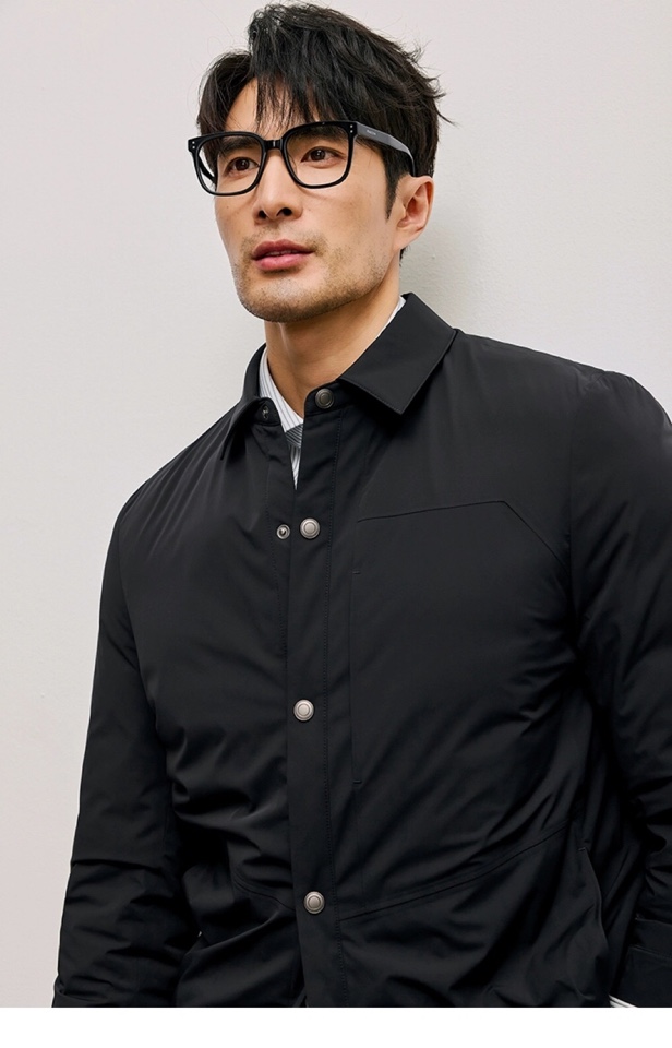 Armani 阿玛尼2025最爆翻领羽绒服鹅绒服；二色齐发；锦纶氨纶纤维高弹面料，抗邹柔顺，垂感十足，防