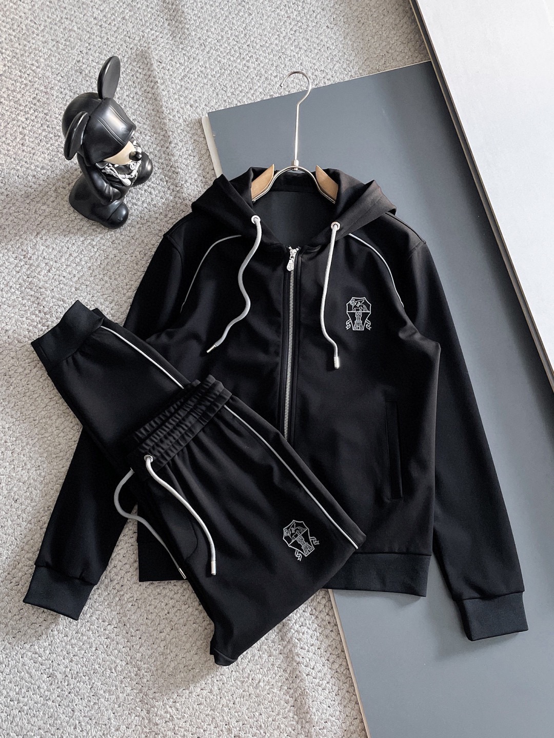 2025 BC Black Tracksuit: Designer Hoodie and Pants Set - M to 3XL