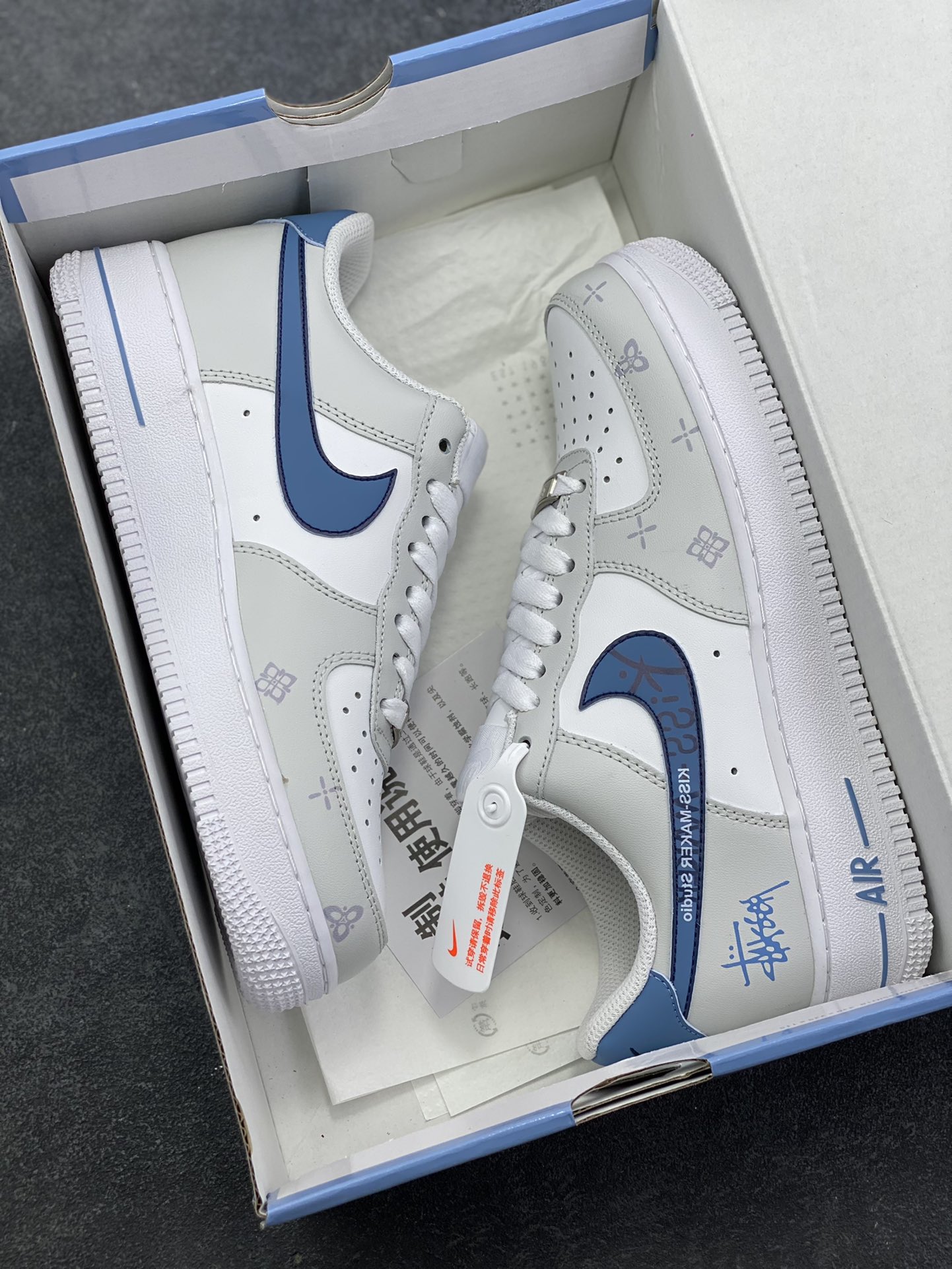 图片[9]-Nike Air Force 1 Low’07 斯图西联名 空军一号低帮休闲板鞋 定制皮料 原厂3D打印 定制鞋盒 原楦原纸板 纯正空军版型 内置全掌气垫 货号：ZH0316-137 尺码：36 36.5 37.5 38 38.5 39 40 40.5 41 42 42.5 43 44 44.5 45-选品中心