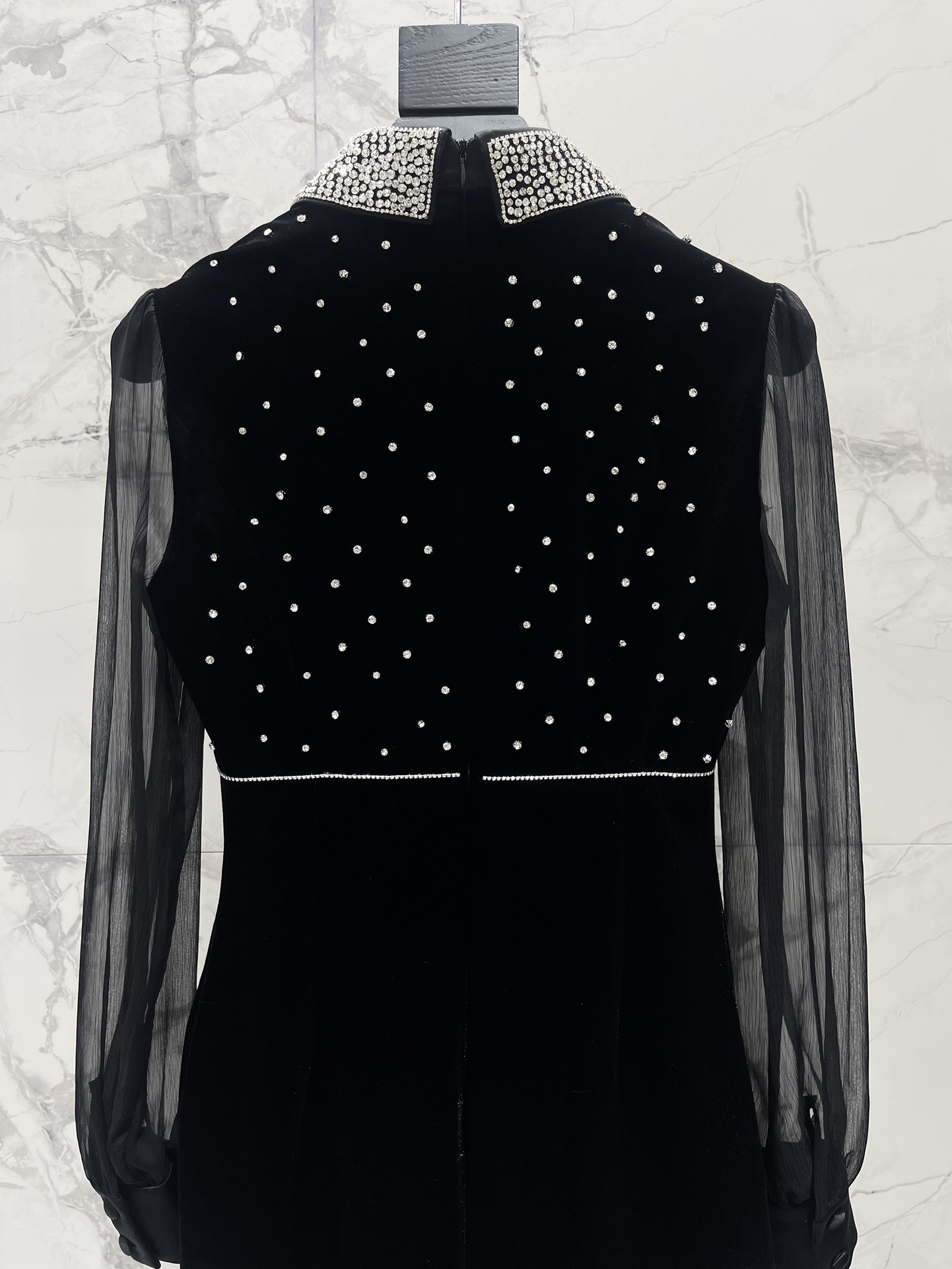 Yves Saint Laurent Velvet Beaded Tulle Dress - Elegant & Luxurious Design 9 i1763717266 1778 7