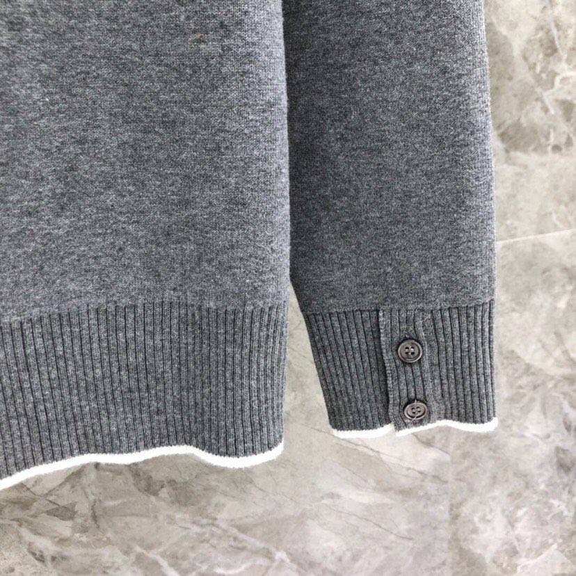 THOM BROWNE 汤姆布朗 TB对版精密加厚双层提花船锚圆领毛衣 男女同款情侣款毛衣\n码数：1-