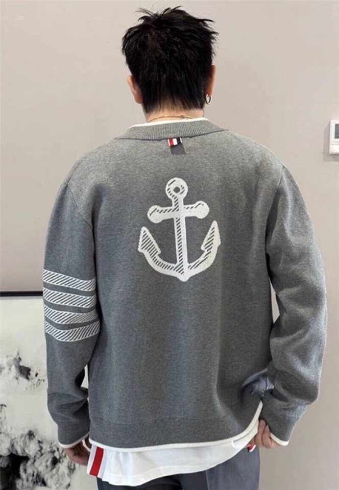 THOM BROWNE 汤姆布朗 TB后背船锚⚓️立领夹克外套 情侣款棒球领开衫\n码数：1-4 颜色：