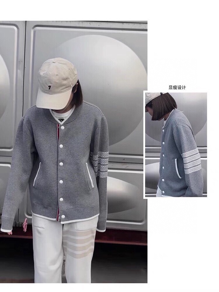 THOM BROWNE 汤姆布朗 TB后背船锚⚓️立领夹克外套 情侣款棒球领开衫\n码数：1-4 颜色：