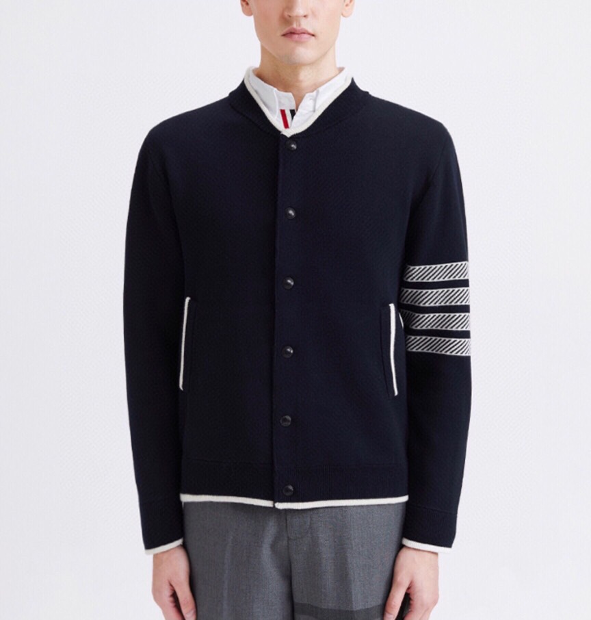 THOM BROWNE 汤姆布朗 TB后背船锚⚓️立领夹克外套 情侣款棒球领开衫\n码数：1-4 颜色：