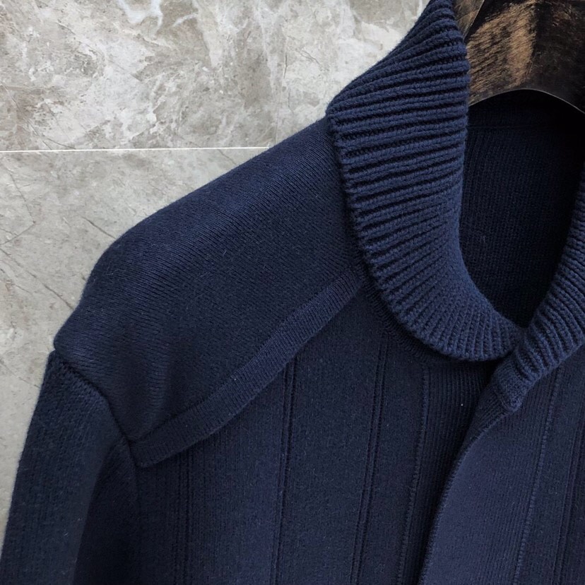 THOM BROWNE 汤姆布朗 TB重工拼接竖条双织外套夹克大衣 针织夹克外套 男女同款情侣款\n码数