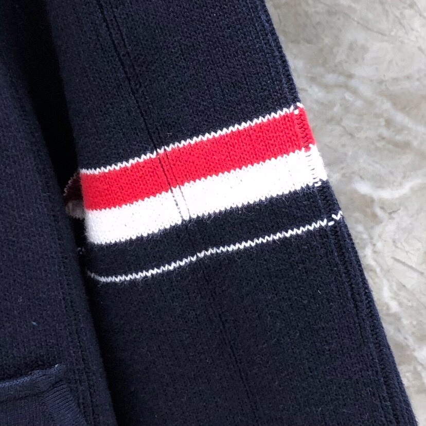 THOM BROWNE 汤姆布朗 TB重工拼接竖条双织外套夹克大衣 针织夹克外套 男女同款情侣款\n码数